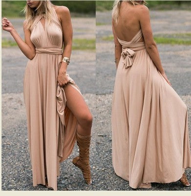 Robe OLYMPIA Terracotta  – Multi-façons à Nouer, Style Élancé
